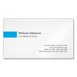 Carte De Visite Magnétique Profil minimaliste simple et élégant