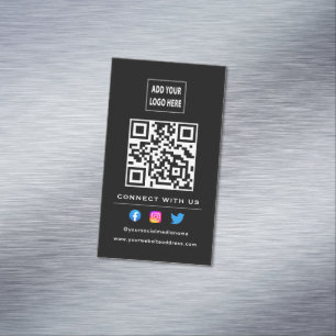 Carte De Visite Magnétique QR Code Suivre L'Analyse Pour Se Connecter Avec No