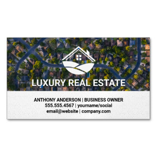 Carte De Visite Magnétique Quartier   Vue Oiseau