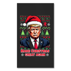 Carte De Visite Magnétique Rendre Noël super à nouveau laid Noël Sweat trump