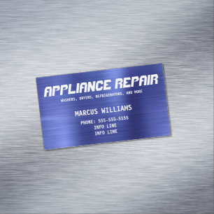 Carte De Visite Magnétique Réparation simple d'un appareil bleu