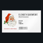 Carte De Visite Magnétique Rétro Vintage Jolly Santa Claus de Christmas<br><div class="desc">Cartes de visite magnétiques professionnels avec une image festive rétro. Le vieux Père Noël Jolly avec ses joues rousses et son sourire chaleureux et amical. Un peu de nostalgie de l'ancienne école pour les vieux temps,  cette image rappelle les souvenirs des célébrations du passé de Noël.</div>