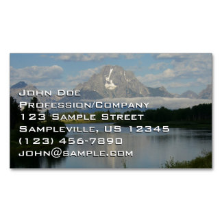 Carte De Visite Magnétique Rivière Jackson Hole à Grand Teton National Park