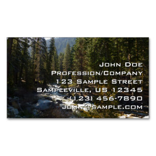 Carte De Visite Magnétique Rivière Kaweah dans le parc national de Sequoia