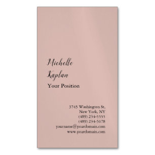 Carte De Visite Magnétique Rose Gold Modern Professional Exclusive