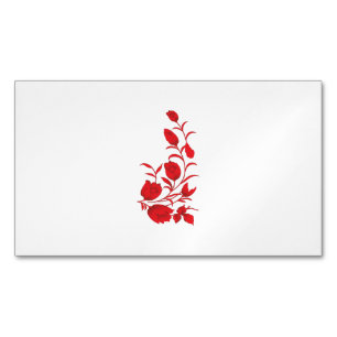 Carte De Visite Magnétique Rose Madder, design floral Thunderbird