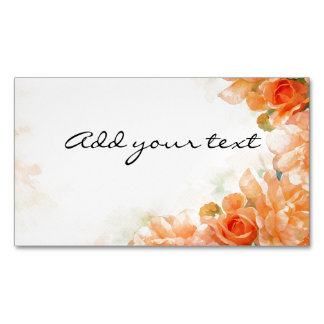 Carte De Visite Magnétique Rose themed wedding magnetic card
