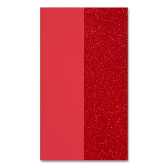 Carte de visite magnétique rouge à deux tons - Per (devant Vertical)