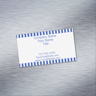 Carte De Visite Magnétique Royal Blue Combination Stripes par Shirley Taylor