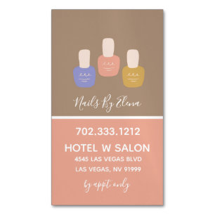 Carte De Visite Magnétique Salon à ongles minimaliste tendance