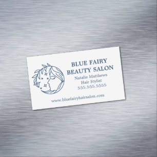 Carte De Visite Magnétique Salon de beauté et spa Beauté Céleste Bleu