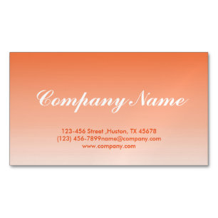 Carte De Visite Magnétique Salon de bronzage minimaliste de beauté tangerine