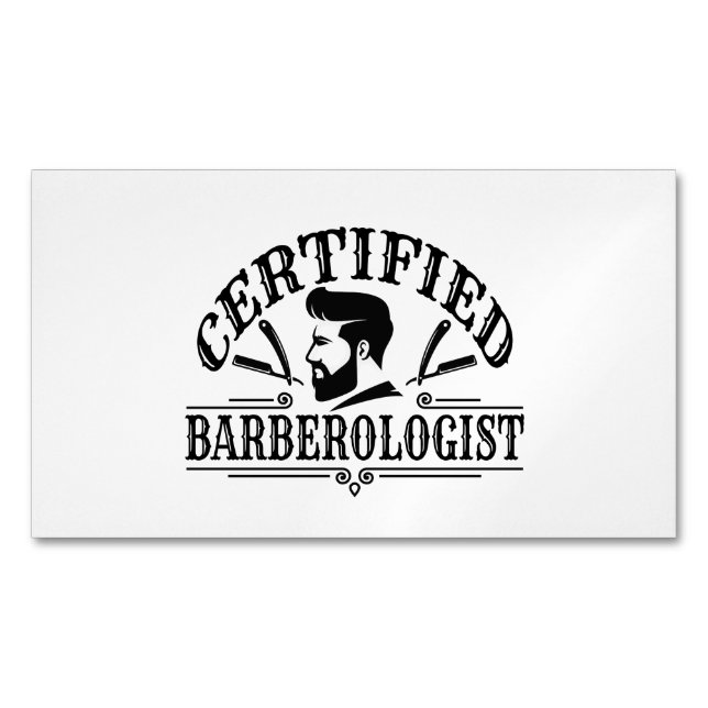 Carte De Visite Magnétique Salon de coiffure Coiffeur Professionnel Barbier (devant)