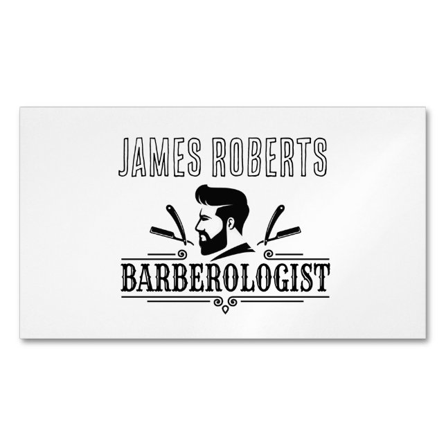 Carte De Visite Magnétique Salon de coiffure Coiffeur Professionnel Barbier (devant)