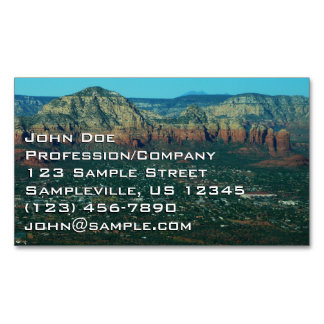 Carte De Visite Magnétique Sedona et Coffee Pot Rock d'en haut