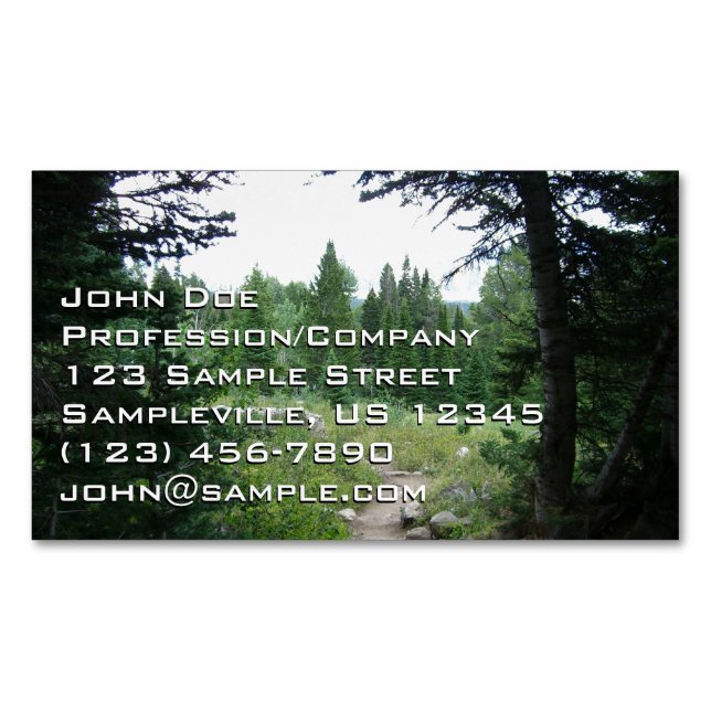 Carte De Visite Magnétique Sentier Grand Teton (devant)