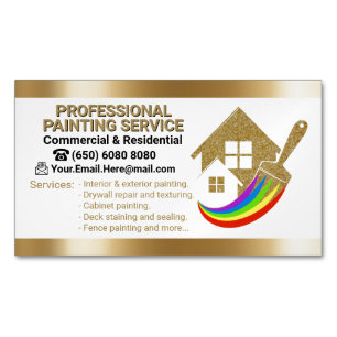 Carte De Visite Magnétique Service de Peinture Professionnel Peintre de Maiso