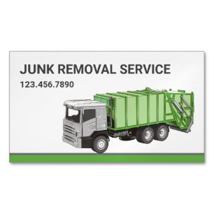 Carte De Visite Magnétique Service de ramassage des déchets Camion à ordures