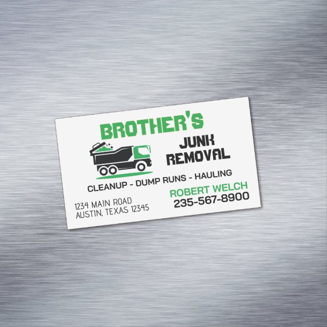 Carte De Visite Magnétique Service de retrait des déchets (In Situ)