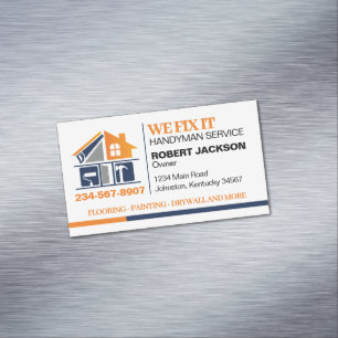 Carte De Visite Magnétique Service d'homme à tout faire