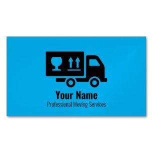 Carte De Visite Magnétique Service mobile personnalisable camion bleu