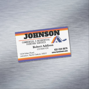 Carte De Visite Magnétique Services de peinture commerciaux et résidentiels
