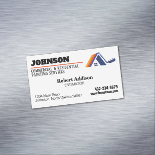 Carte De Visite Magnétique Services de peinture commerciaux et résidentiels