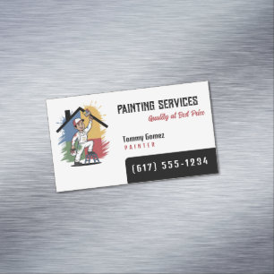 Carte De Visite Magnétique Services de peinture   Peintres