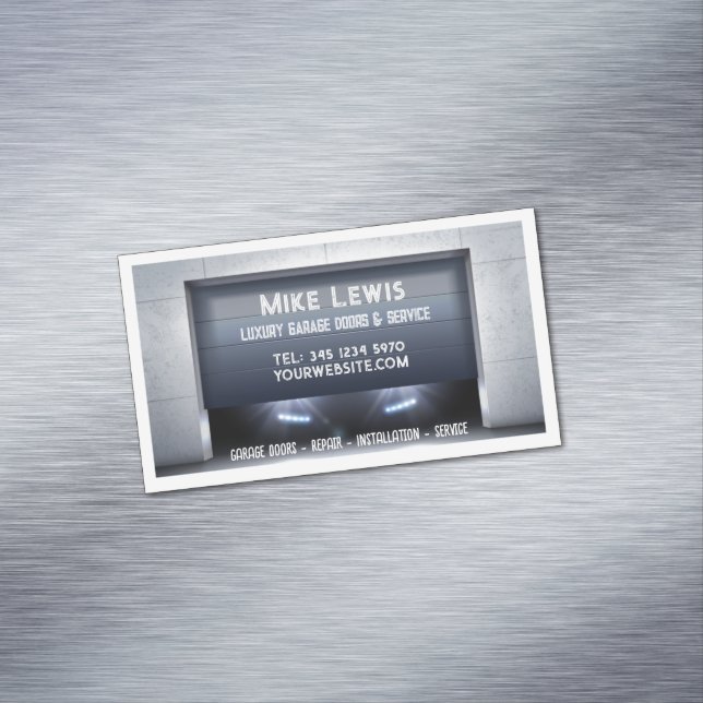 Carte De Visite Magnétique Services de portes de garage (In Situ)