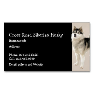 Carte De Visite Magnétique Sibérie Husky Chien Animal animal de compagnie