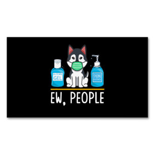 Carte De Visite Magnétique Sibérie Husky Dog Face Mask Sanitizer Funny