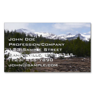 Carte De Visite Magnétique Sierra Nevada Montagnes et neige à Yosemite