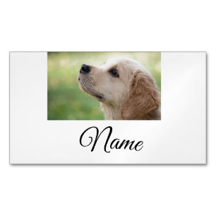 Carte De Visite Magnétique Simple animal coloré ajouter un nom photo jeté per