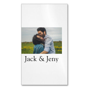 Carte De Visite Magnétique Simple couleur minimale ajouter nom photo texte cu