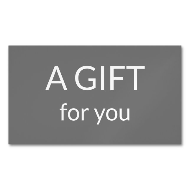 Carte De Visite Magnétique simple minimum ajouter votre nom adresse texte log (devant)