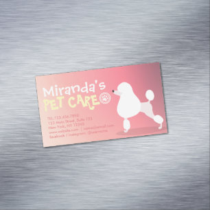 Carte De Visite Magnétique Soin des animaux de compagnie Grooming assis adora