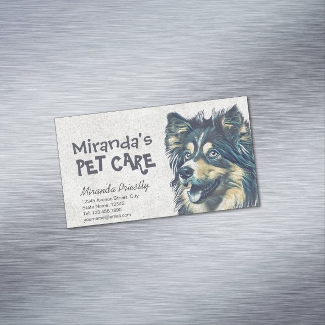 Carte De Visite Magnétique Soin des animaux de compagnie Grooming assis adora (In Situ)