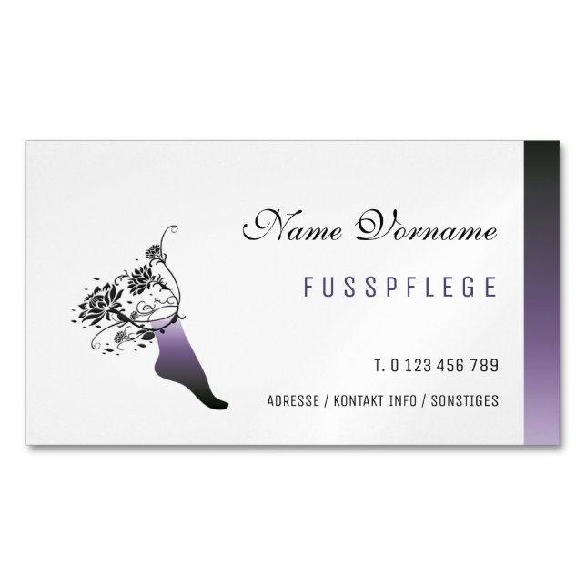 Carte De Visite Magnétique Soins de pied (devant)