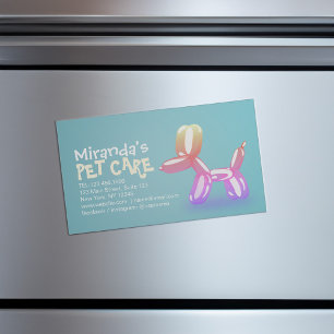 Carte De Visite Magnétique Soins pour animaux de compagnie Gros assis Baignad