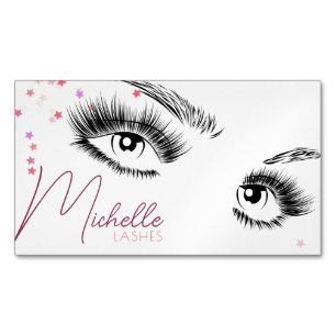 Carte De Visite Magnétique Sparkly Lashes Instructions de soins postérieurs P