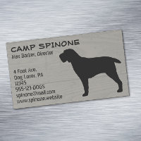 Spinone Italiano Chien Silhouette Faux Style Bois