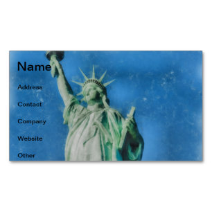 Carte De Visite Magnétique Statue de la liberté, peinture d'aquarelles de New
