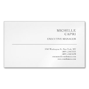 Carte De Visite Magnétique Style Simple minimaliste contemporain