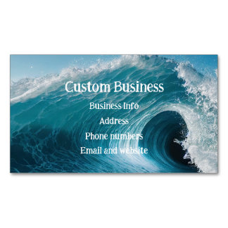 Carte De Visite Magnétique Surf de surf personnalisé Tropical Beach Curl Wave