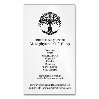 Carte De Visite Magnétique Symbole de l'arbre de vie pour les affaires métaph