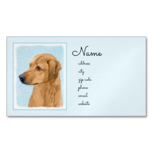 Carte De Visite Magnétique Tableau Rhodesian Ridgeback - Art Chien original