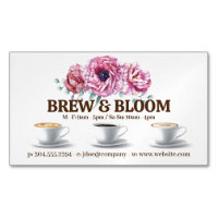 Tasses à café et fleurs