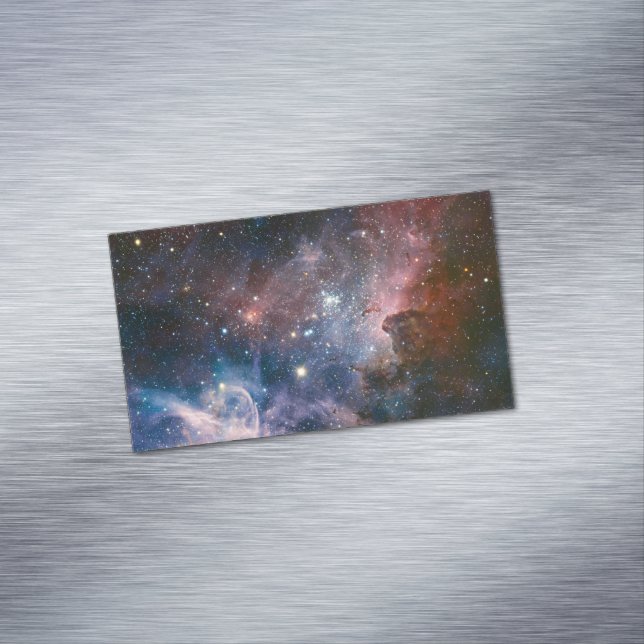 Carte De Visite Magnétique Télescope Nebula Hubble Carina Rouge et Bleu (In Situ)