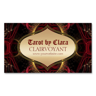Carte De Visite Magnétique Temple de la Déesse Rouge Tarot