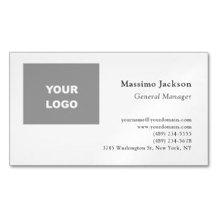 Carte De Visite Magnétique Tendance Minimaliste Moderne Ajoutez Votre Logo